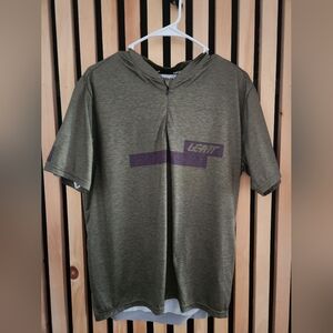 Leatt Olive Green Hooded T-Shirt